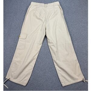 Steilmann Cargo Pants Women's 6 Beige Wide Leg Hiking Utility Made in Turkey Y2K